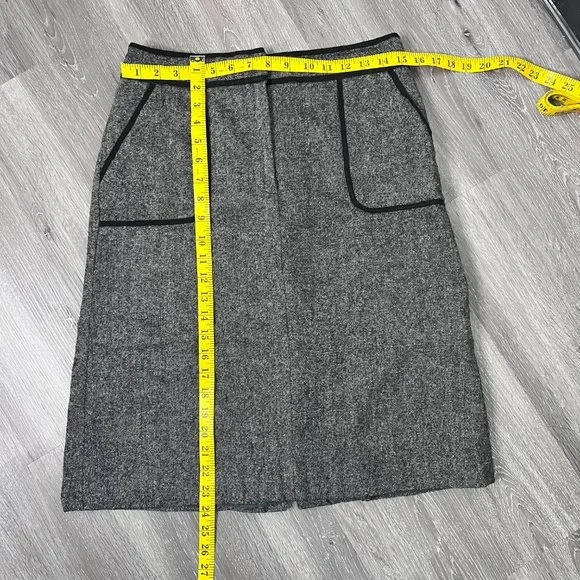 Ann Taylor Loft 87% Wool Gray Skirt Size 6 - Picture 9 of 9